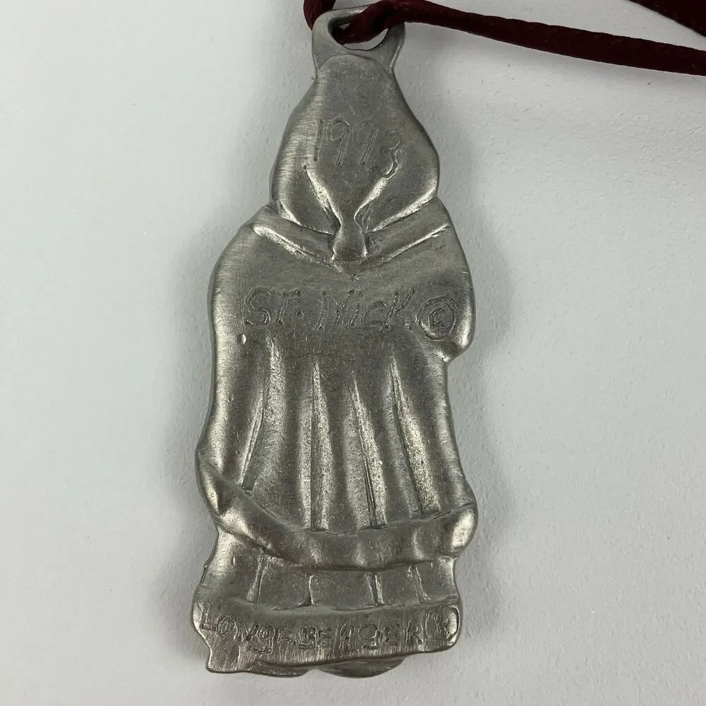 Longaberger Commemorative Santa St. Nick Tie On Ornament 1993 | 2.5